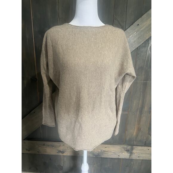 Vince Sweater Womens XS Beige Tan Wool Cashmere Pullover Round Neck Lightweight - Picture 1 of 10